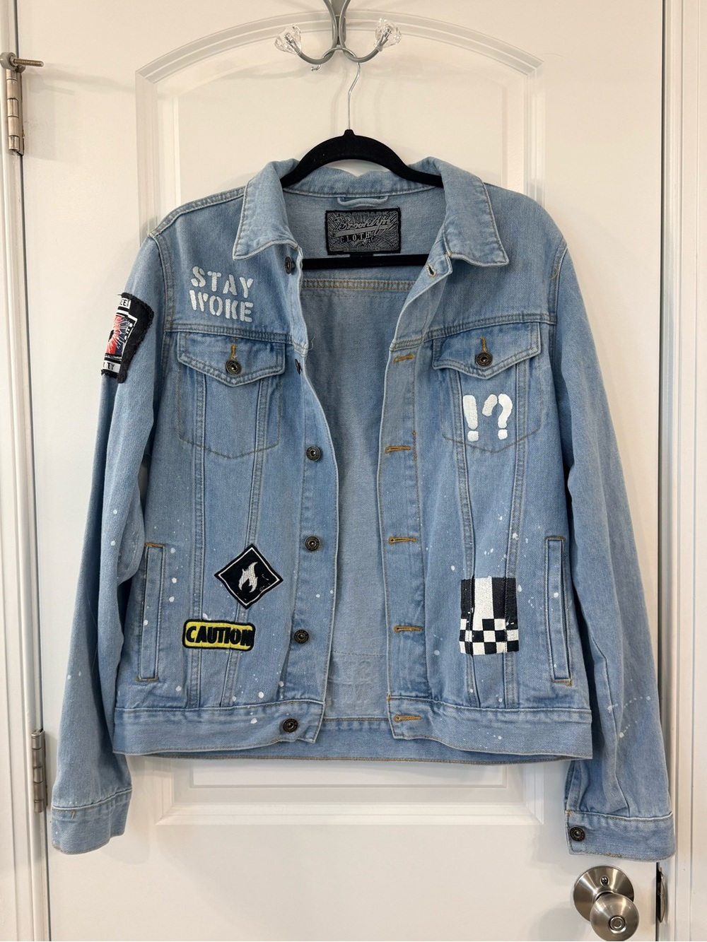 Brooklyn Cloth Light Blue Denim Jacket with Patch Details - (s)